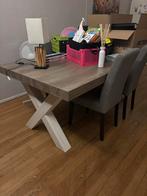 Grote Eettafel + Gratis Stoelen, Ophalen, Gebruikt, 50 tot 100 cm, Vijf personen of meer