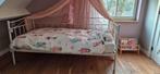 Wit metalen meidenbed, Ophalen, 85 tot 100 cm, Gebruikt, Matras