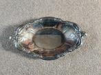 verzilverende schaal 23,4 x 14 cm. bloemen motief brocant, Antiek en Kunst, Verzenden