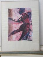 Schilderij - Balletdanseres - geverfd op stof, gesigneerd Ri