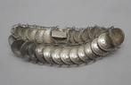 Zilveren wilhelmina dubbeltjes armband nr.167, Sieraden, Tassen en Uiterlijk, Antieke sieraden, Armband, Ophalen of Verzenden