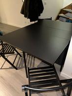 KALLHÄLL klaptafel IKEA (zwart) – uitklapbaar + opbergruimte, Ophalen, 100 tot 150 cm, 50 tot 100 cm, Vier personen