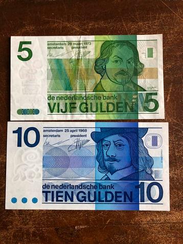 Nederland 5 en 10 gulden biljet beschikbaar voor biedingen