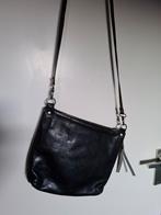 Unieke leren schoudertas, handmade, Overige merken, Gebruikt, Zwart, Ophalen of Verzenden