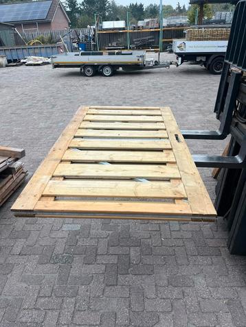 Houten Poort 100x180cm - Geïmpregneerd & Stalen Frame beschikbaar voor biedingen