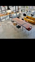 Supergave tafelbladen van oude gymzaalvloer, Huis en Inrichting, Tafels | Eettafels, Nieuw, Ophalen, Ovaal