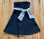 Jurk Vanilia - Strapless Zwart Wit Polkadot - Maat 38 Medium, Kleding | Dames, Maat 38/40 (M), Vanilia, Zwart, Ophalen of Verzenden