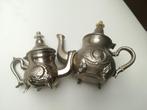 Vintage Verzilverde Theepot Marque Depose Marokko Theekan, Ophalen of Verzenden