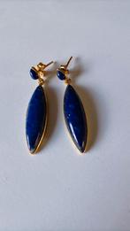 Fraaie zilver vergulde oorstekers met Lapis Lazuli, Verzenden, Nieuw, Met edelsteen, Knopjes of Stekers