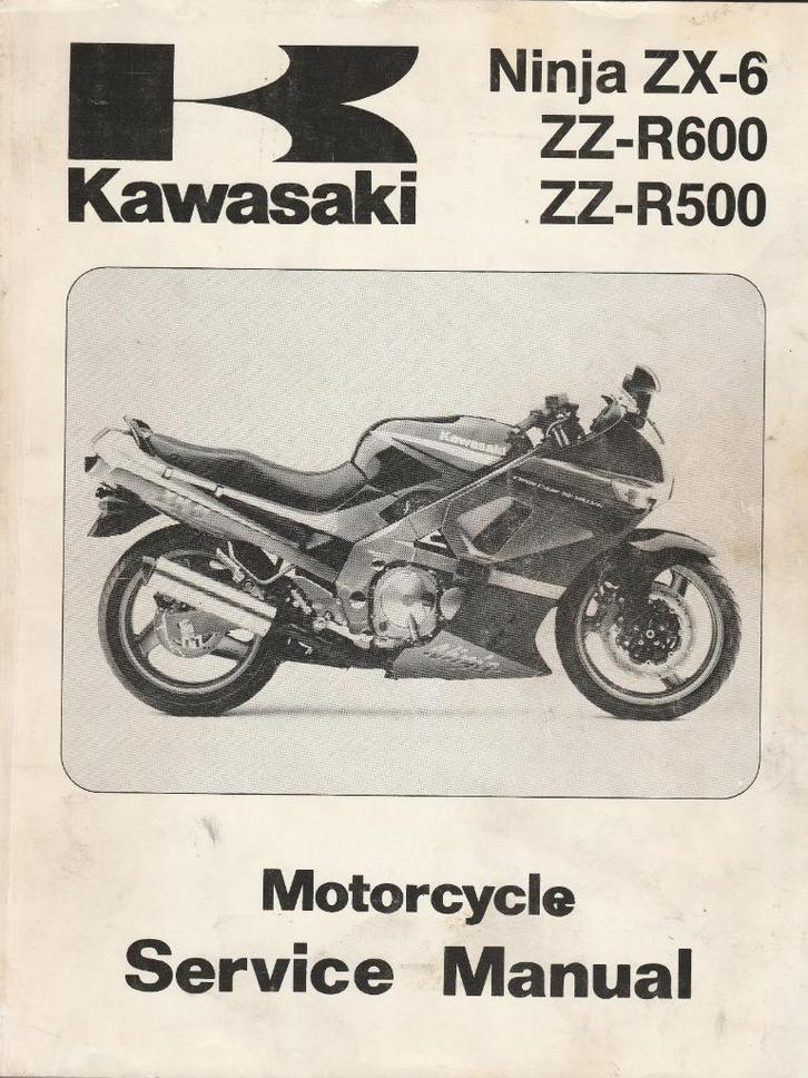 Kawasaki ZX 6 werkplaatsboek ZZ-R600 ZZ-R500 (5896z), Motoren, Handleidingen en Instructieboekjes, Kawasaki, Verzenden