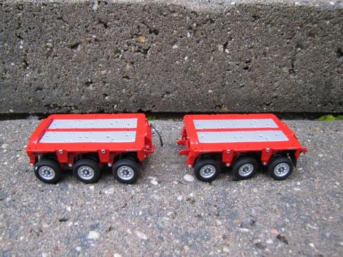 2x Wsi Goldhofer zwaar transport platform modules., Hobby en Vrije tijd, Modelauto's | 1:50, Zo goed als nieuw, Bus of Vrachtwagen
