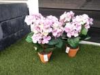 6 kunstbloemen kunstplanten potdecoratie bol pot groen roze, Ophalen, Zo goed als nieuw, Binnen