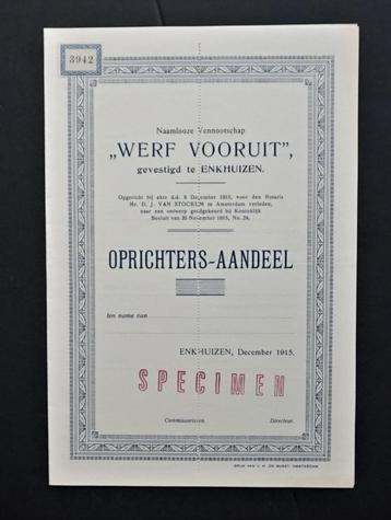 Werf Vooruit - Enkhuizen 1915 beschikbaar voor biedingen
