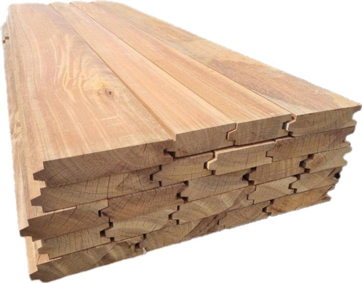 12.42 m2 Azobé hardhouten damwand 7 cm dik -nr: HP78, Tuin en Terras, Palen, Balken en Planken, Nieuw, Palen, 250 cm of meer, Hardhout