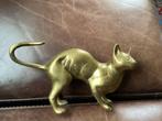 Antieke Koperen Kat, Antiek en Kunst, Ophalen of Verzenden, Brons
