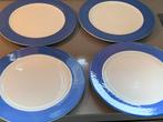 Nieuw 4x dinerbord 31 cm -groot- Tre Ci Italy, creme-blauw, Ophalen of Verzenden, Nieuw, Bord