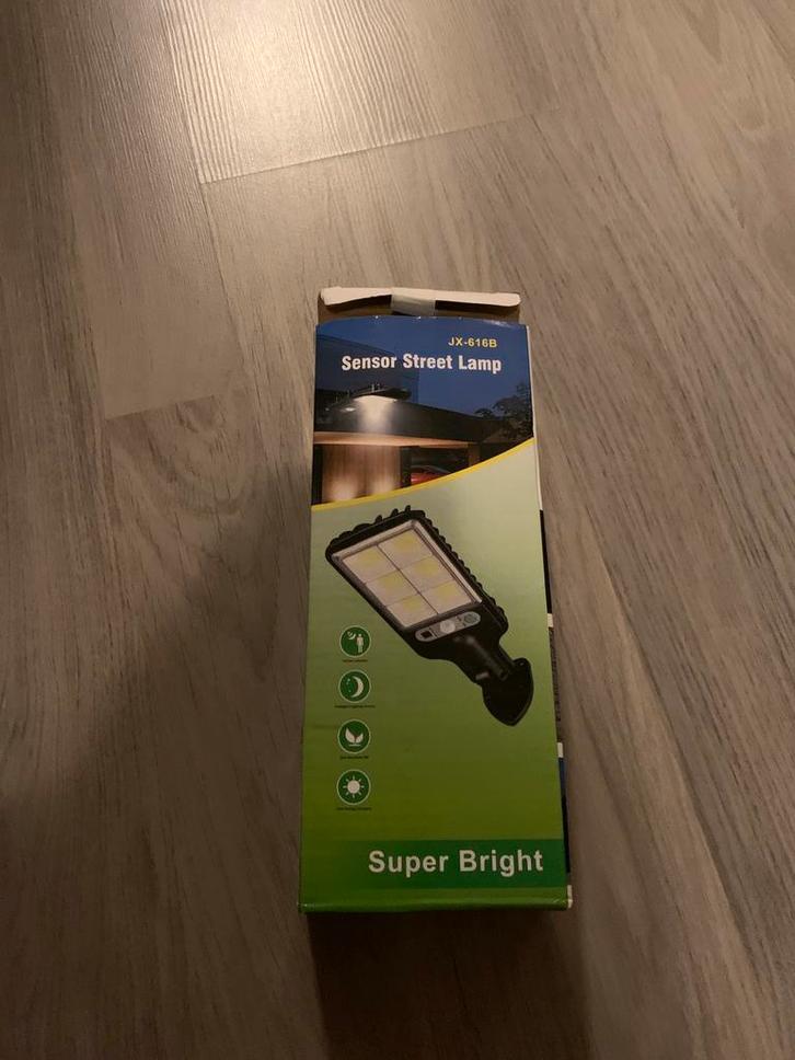 Led lamp tuin JX-616B Sensor Straatlamp - Nieuw!, Tuin en Terras, Buitenverlichting, Nieuw, Vloerlamp, Kunststof, Minder dan 50 watt