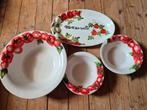 Leuke Italiaanse set van Bassano., Huis en Inrichting, Keuken | Servies, Ophalen, Bord(en), Overige stijlen, Glas