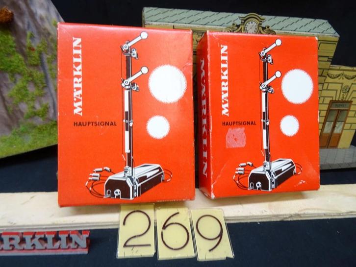 269=Marklin 7041 dubbel spoel arm seinen.1711, Hobby en Vrije tijd, Modeltreinen | H0, Zo goed als nieuw, Wagon, Gelijkstroom