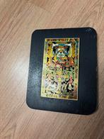 Decoratief Azteeks Kunstwerk op Houten Plaat, Antiek en Kunst, Ophalen