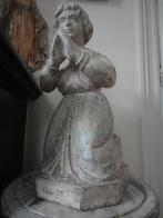 antieke 18e eeuwse HOUTEN ENGEL, h 51,5 cm / prachtig patina, Ophalen of Verzenden