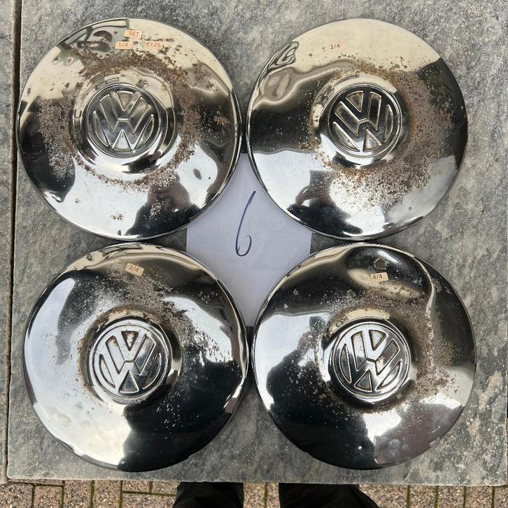 VW Chromen Wieldop 5x205 Kever 66-67 Ghia 66 Type 3 62-65, Auto diversen, Auto-accessoires, Gebruikt, Verzenden