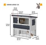 Konijn- knaagdierhok grand lodge 120, Dieren en Toebehoren, 110 cm of meer, Ophalen of Verzenden, Zo goed als nieuw, 90 cm of meer