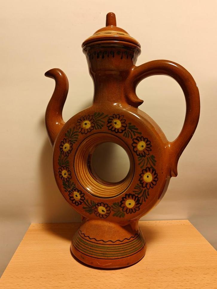 Vintage Poolse honing / koffie kan met deksel, Antiek en Kunst, Kunst | Overige Kunst, Ophalen of Verzenden