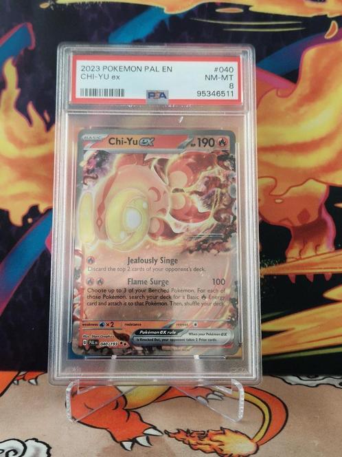PSA 8 Chi-Yu ex - Paldea Evolved 40/193 - Ultra Rare, Hobby en Vrije tijd, Verzamelkaartspellen | Pokémon, Nieuw, Losse kaart