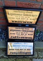 Set 3 religieuze lijsten met uitnodiging Algemeene Communie., Minder dan 50 cm, Gebruikt, ., Ophalen of Verzenden