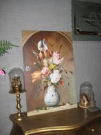 Bloemen in vaas, Ophalen, Gebruikt, Natuur, Prent