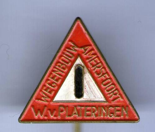 W.v. Plateringen wegenbouw Amersfoort speldje ( H_068a ), Verzamelen, Speldjes, Pins en Buttons, Zo goed als nieuw, Speldje of Pin