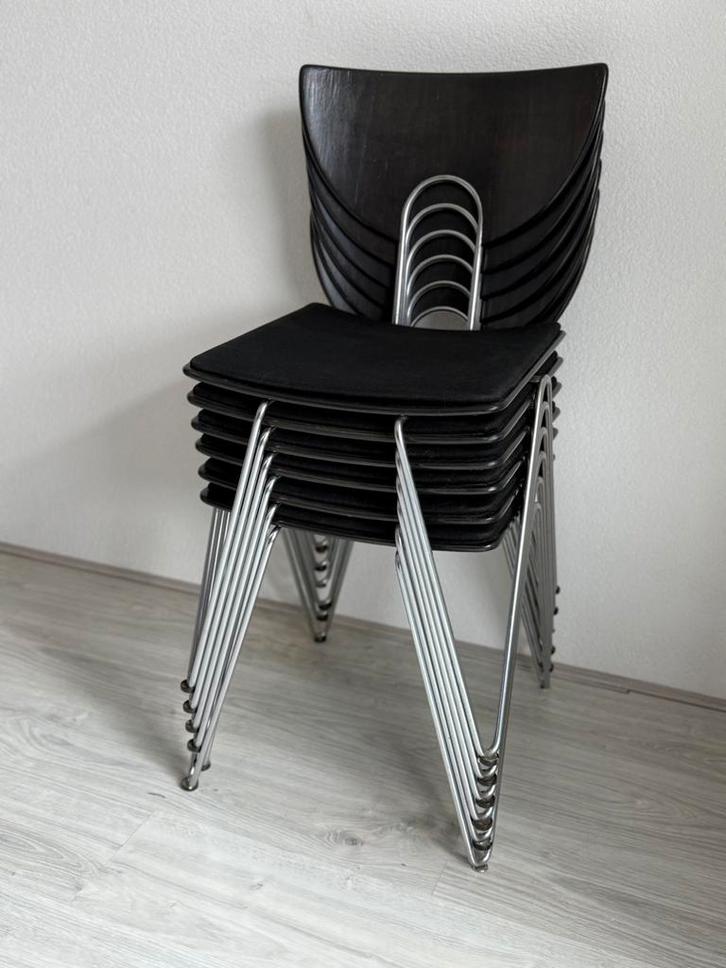 Mikado stoelen Kusch & Co, Huis en Inrichting, Stoelen, Zo goed als nieuw, Vijf, Zes of meer stoelen, Zwart, Ophalen of Verzenden