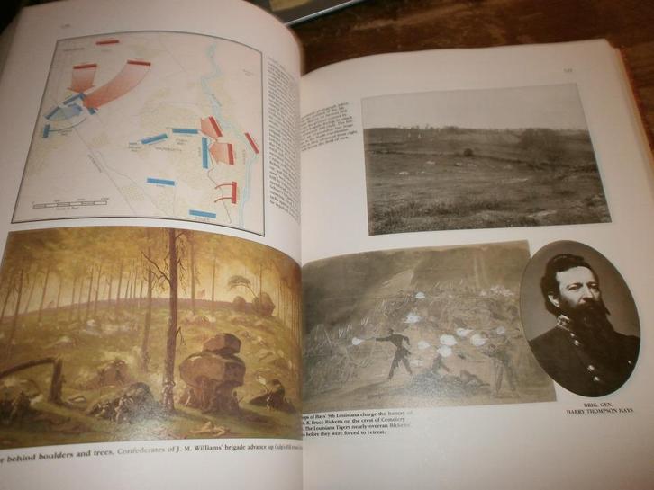 amerikaanse burgeroorlog met fotos en topokaarten, Boeken, Oorlog en Militair, Gelezen, Tweede Wereldoorlog, Ophalen of Verzenden