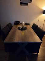 Eettafel met 4 stoelen - 180x90 cm, Ophalen, Gebruikt, Modern, 4 tot 6 stoelen