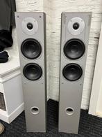 Grijze speakerset Lifetec 90 cm hoog, Audio, Tv en Foto, Luidsprekers, Gebruikt, 120 watt of meer, Front, Rear of Stereo speakers