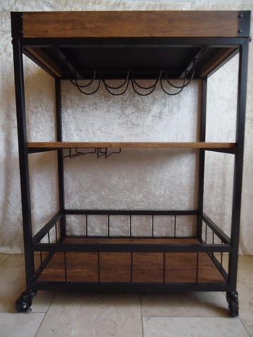 SoBuy Trolley met dienblad - Wijnrek - Glazenhouder - etc beschikbaar voor biedingen