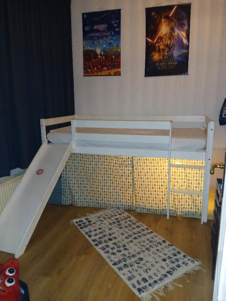Halfhoogslaper met glijbaan, Kinderen en Baby's, Kinderkamer | Stapelbedden en Hoogslapers, Gebruikt, Halfhoogslaper, Ophalen