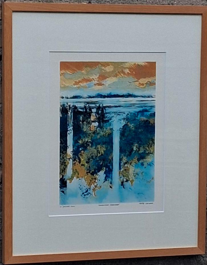 Mattie Schilders (1951), Romantisch landschap. Sign. 53/63cm, Antiek en Kunst, Kunst | Litho's en Zeefdrukken, Ophalen