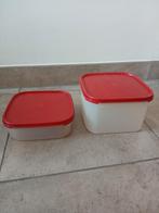 Tupperware bewaartrommel, ruimtespaarder, rode deksel, Ophalen of Verzenden, Gebruikt, Rood, Bus of Trommel
