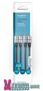 Tulpkabel,Stereo Audiokabel 2x RCA Male - 2x RCA Male 0,8 m, Nedis, Nieuw, Info@marbeco.nl, Minder dan 2 meter