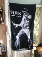 Elvis Presley :Zeldzaam :  Oude Ongebruikte Elvis Handdoek, Huis en Inrichting, Handdoek, Zo goed als nieuw, Zwart, Verzenden