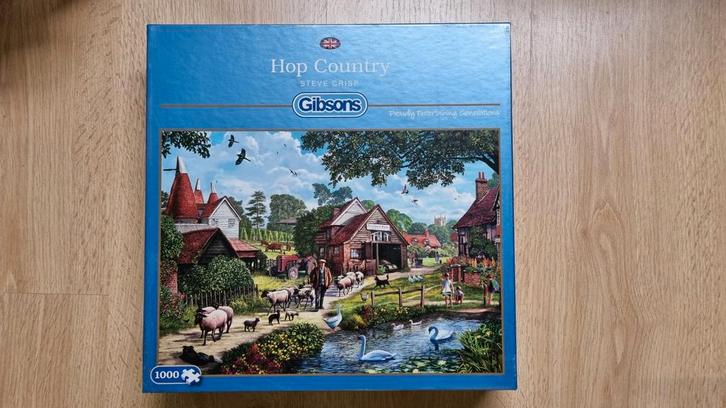 Gibsons Puzzel - Hop Country - 1000 Stukjes, Hobby en Vrije tijd, Denksport en Puzzels, Gebruikt, Legpuzzel, 500 t/m 1500 stukjes