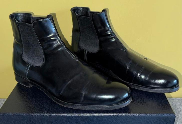 Prada Chelsea boots - Spazz Fume Nero - maat 41,5 - zwart, Kleding | Heren, Schoenen, Zo goed als nieuw, Boots, Zwart, Ophalen of Verzenden