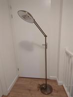 Bronskleurige Staande Lamp vloerdimmer, Huis en Inrichting, Lampen | Vloerlampen, Gebruikt, Vintage, Ophalen of Verzenden, Metaal
