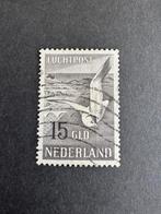 1951 Luchtpostzegel Zeemeeuw NVPH nr LP12 gestempeld, Postzegels en Munten, Verzenden, Na 1940, Gestempeld