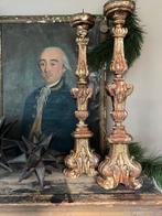 Een paar hoge antiek franse kandelaars, Antiek en Kunst, Ophalen of Verzenden, Koper of Brons