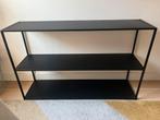 Zwart Dressoir, Ophalen, Met plank(en), Gebruikt, 100 tot 150 cm
