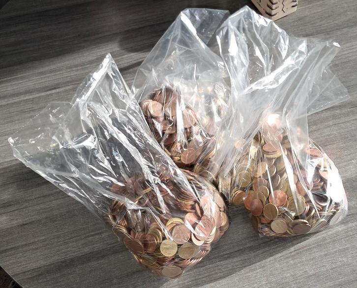 50 euro aan klein munt geld, Postzegels en Munten, Munten | Nederland, Euro's, Koningin Beatrix, Ophalen of Verzenden