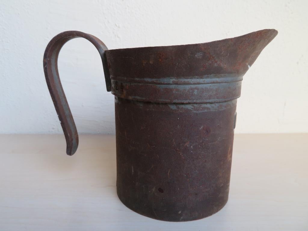 Vintage melkboer maatkan van 1 liter, Ophalen of Verzenden, Overige typen